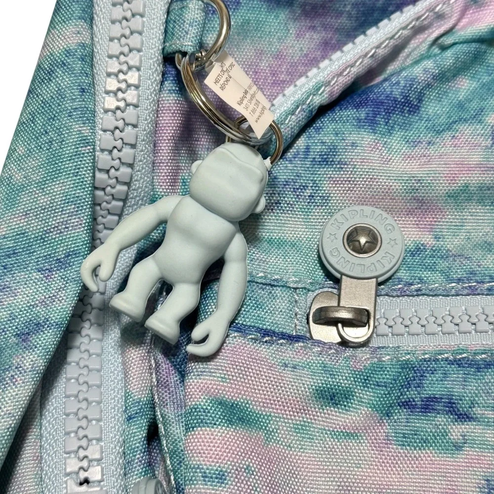 Kipling Ex Large Seoul Laptop Backpack Joyfull Play Blue Purple Tie Dyed Print